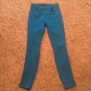 AA turquoise high waist pants sz. 26/27